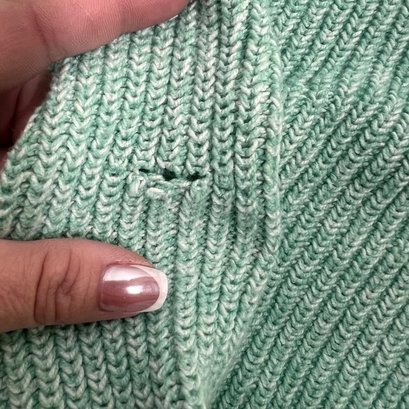 Club Monaco Womens Sweater XL Green Turtleneck Cotton Blend Knitwear - Picture 8 of 8